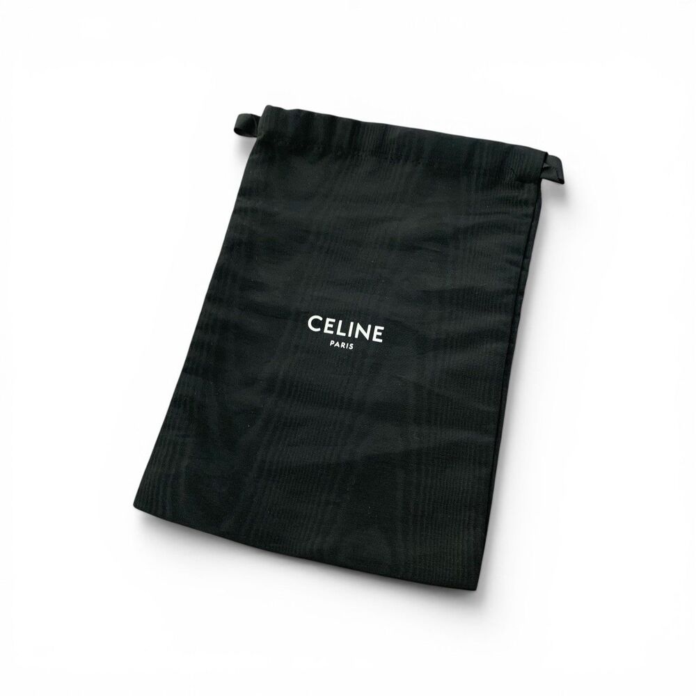CELINE PARIS Moire Dust Bag Storage Luxury Drawstring Fabric Pouch 14" x 9" Logo